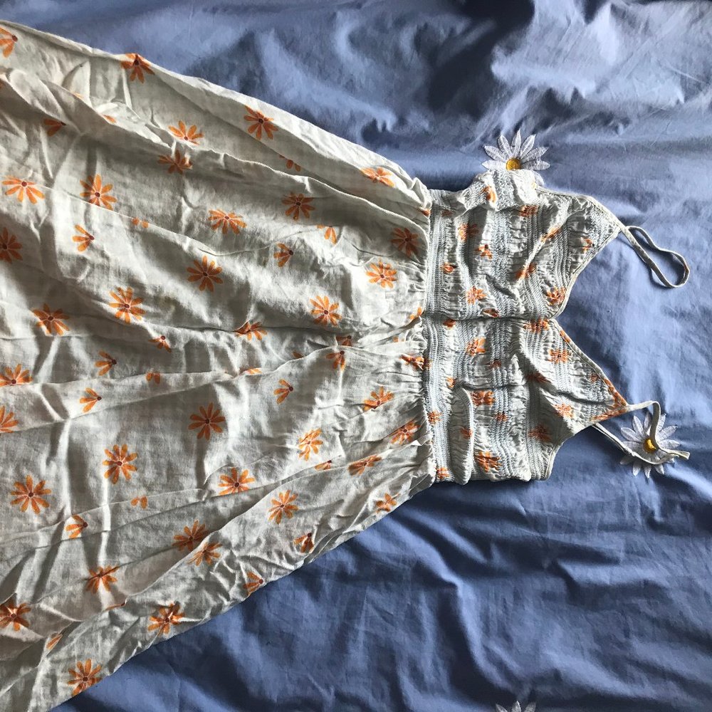 Midi Summer Dress with Sunflowers